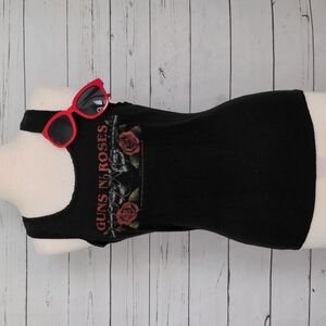 Guns N' Roses Vintage Y2K Moto Black Fitted Rose Tank Top‎ Womens XL